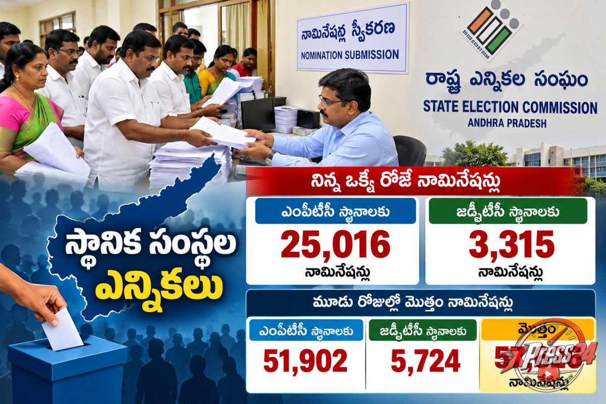 ఎంపీటీసీ, జడ్పీటీసీ స్థానాలకు నామినేషన్లు గడువు నిన్నటితో ముగిసింది