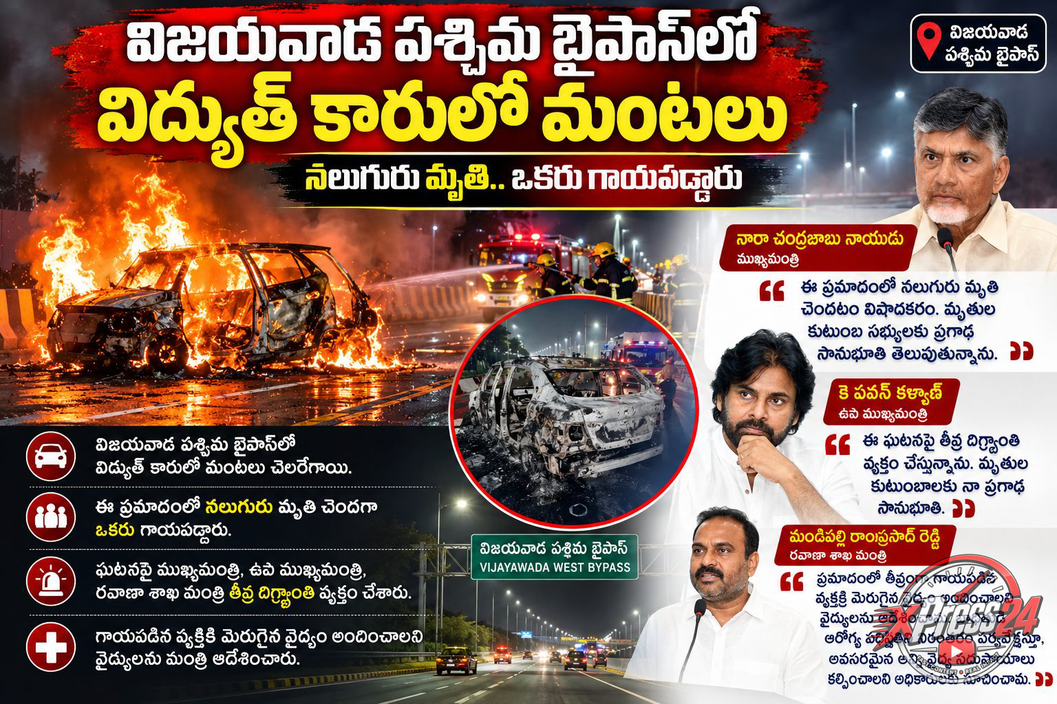 విజయవాడ బైపాస్ రోడ్డు ప్రమాదం