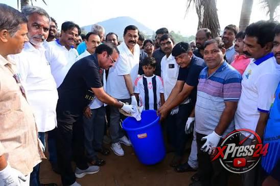 మంగినపూడి బీచ్లో స్వచ్ఛత కార్యక్రమం
