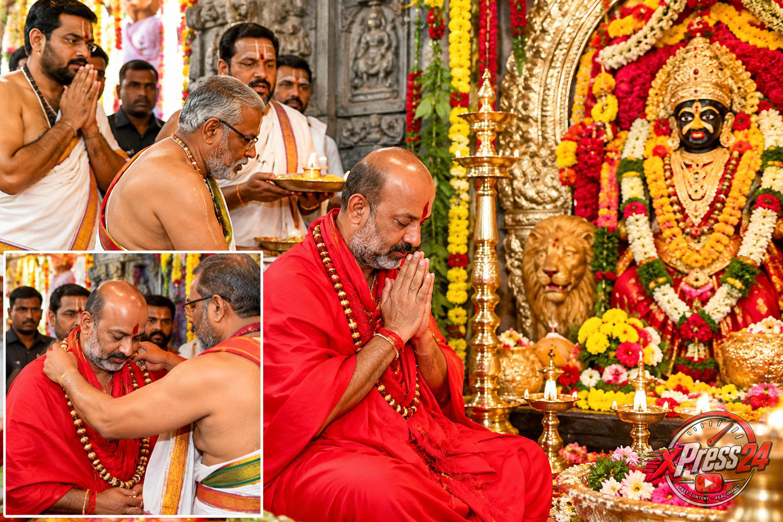 కరీంనగర్లో భవానీ దీక్ష చేపట్టిన కేంద్ర మంత్రి బండి సంజయ్