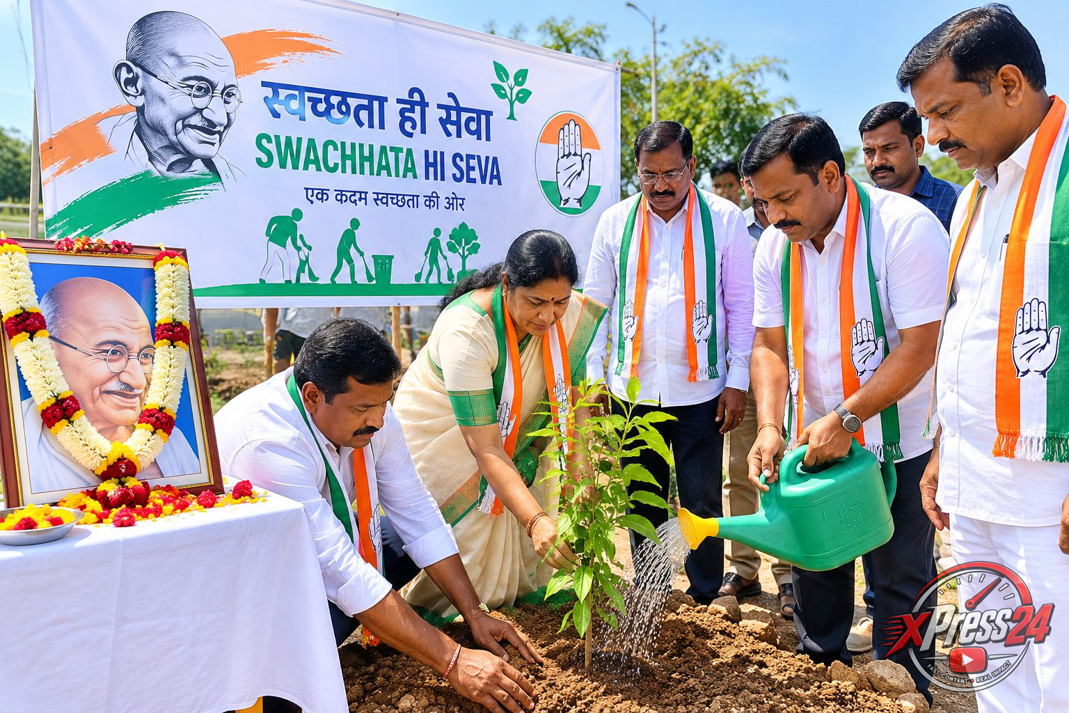 వాంకిడిలో కాంగ్రెస్ ఆధ్వర్యంలో స్వచ్ఛతా హీ సేవా కార్యక్రమం