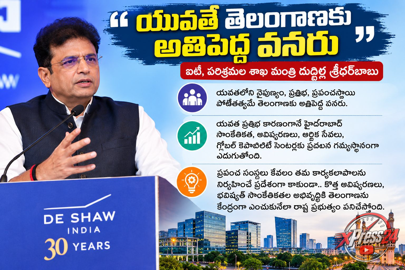 యువత ప్రతిభే తెలంగాణకు బలం